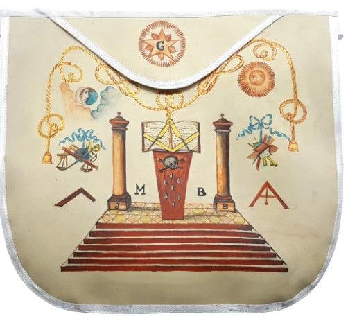 19th Century Inspired Hand-Painted Masonic Apron | Regalia Lodge