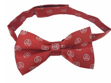 Charger l&#39;image dans la galerie, Masonic Royal Arch silk RA Bow Tie with Tau Red &amp; White | Regalia Lodge