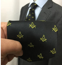 Cargar imagen en el visor de la galería, Masonic Regalia Craft Masons Silk Tie Embroided Square Compass &amp; G Lodge Gift | Regalia Lodge