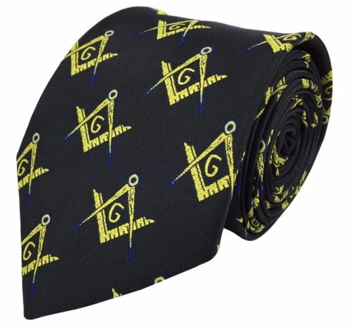 Masonic Regalia Craft Masons Silk Tie with Square Compass & G Lodge Gift | Regalia Lodge