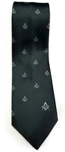 Load image into Gallery viewer, Masonic Regalia Craft Masons Silk Tie Embroidered Square Compass &amp; G Green | Regalia Lodge