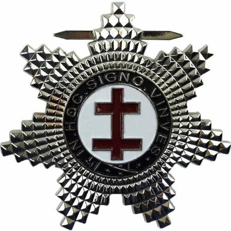 Masonic Knights Templar Preceptors Silver Plated Breast Star Jewel | Regalia Lodge