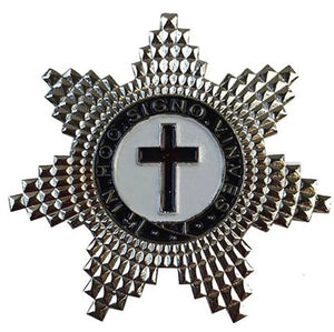 Masonic Knight Templar Silver Plated Breast Star Jewel | Regalia Lodge