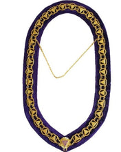 Charger l&#39;image dans la galerie, 33rd Degree - Masonic Regalia Chain Collar - Gold/Silver on Purple + Free Case | Regalia Lodge