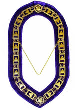 Charger l&#39;image dans la galerie, 33rd Degree - Scottish Rite Chain Collar - Gold/Silver on Purple + Free Case | Regalia Lodge
