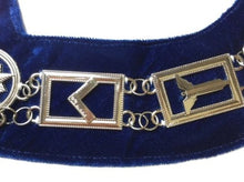 画像をギャラリービューアに読み込む, Blue Lodge Working Tools - Chain Collar - Gold/Silver on Blue + Free Case | Regalia Lodge