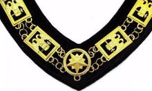 Charger l&#39;image dans la galerie, 32nd Degree - Scottish Rite Wings DOWN Chain Collar - Gold/Silver on Purple + Free Case | Regalia Lodge