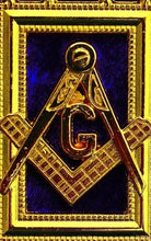 Charger l&#39;image dans la galerie, Grand Lodge - Rhinestones Chain Collar - Gold/Silver on Red Velvet | Regalia Lodge