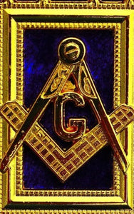 Grand Lodge - Rhinestones Chain Collar - Gold/Silver on Red Velvet | Regalia Lodge