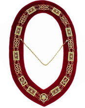 Load image into Gallery viewer, Grand Lodge - Chain Collar - GolGrand Lodge - Chain Collar - Gold/Silver on Red + Free Cased/Silver on Red + Free Case | Regalia Lodge