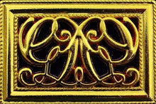 Load image into Gallery viewer, Grand Lodge - Rhinestones Chain Collar - Gold/Silver on Purple Velvet | Regalia Lodge