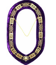 Load image into Gallery viewer, Grand Lodge - Chain Collar - Gold/Silver on Purple + Free Case | Regalia Lodge
