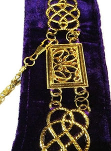 Grand Lodge - Chain Collar - Gold/Silver on Purple + Free Case | Regalia Lodge