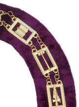 Carica l&#39;immagine nel visualizzatore di Gallery, OES - Regalia Chain Collar - Gold/Silver on Purple + Free Case | Regalia Lodge