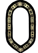 Cargar imagen en el visor de la galería, OES - Regalia Chain Collar - Gold/Silver on Black + Free Case | Regalia Lodge
