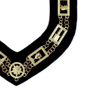 OES - Regalia Chain Collar - Gold/Silver on Black + Free Case | Regalia Lodge