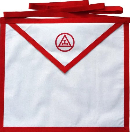 Masonic Holy Royal Arch White Cotton Duck Cloth Member Apron Printed | Regalia Lodge