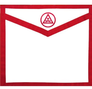 Masonic Apron Royal Arch. Red White Duck Cloth Apron - Triple Tau | Regalia Lodge
