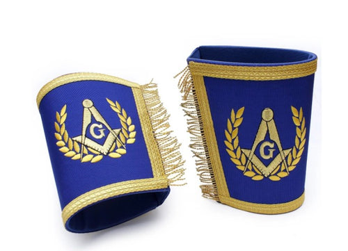 Masonic Gauntlets Cuffs - Embroidered with Fringe | Regalia Lodge