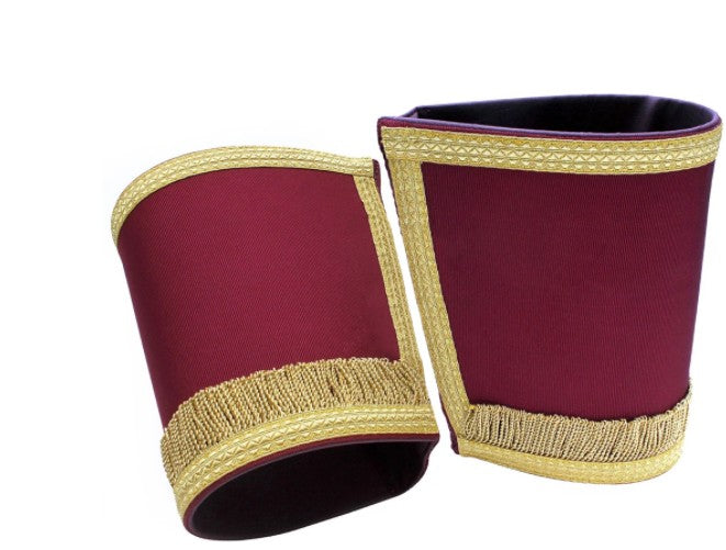 Masonic Gauntlets Cuffs - Plain With Fringe | Regalia Lodge