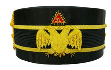 Afbeelding in Gallery-weergave laden, 32nd Degree Scottish Rite Double-Eagle Wings Down Cap Bullion Hand Embroidery | Regalia Lodge