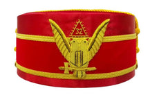 Load image into Gallery viewer, 32nd Degree Scottish Rite Wings UP Red Cap Bullion Hand Embroidery | Regalia Lodge