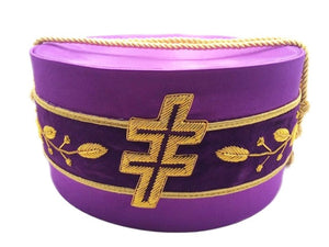 33rd Degree Scottish Rite Purple Cap Bullion Hand Embroidery | Regalia Lodge