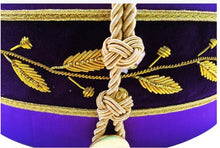 Carica l&#39;immagine nel visualizzatore di Gallery, 33rd Degree Scottish Rite Purple Cap Bullion Hand Embroidery | Regalia Lodge