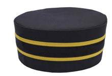 Load image into Gallery viewer, Masonic Black Cap with Gold Braid | Regalia Lodge