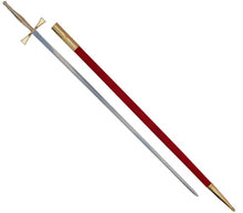 Load image into Gallery viewer, Masonic Sword with Gold Hilt and Red Scabbard 35 3/4&quot; + Free Case | Regalia Lodge