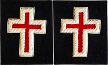Charger l&#39;image dans la galerie, Knights Templar Sleeve Crosses - Bullion Embroidery | Regalia Lodge