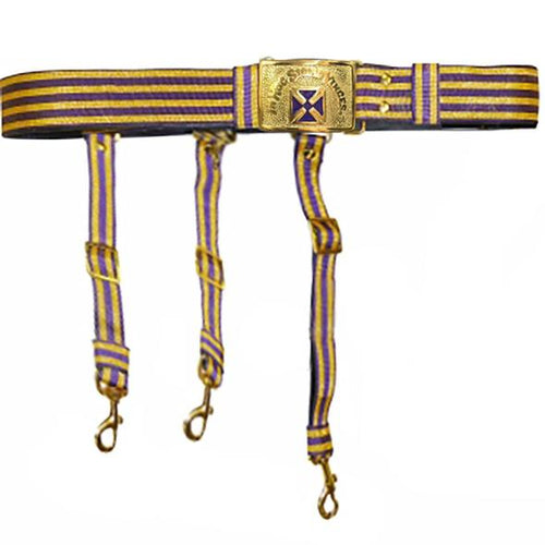Knights Templar Past Grand Commander Purple & Gold Sword Belt - Purple Cross | Regalia Lodge