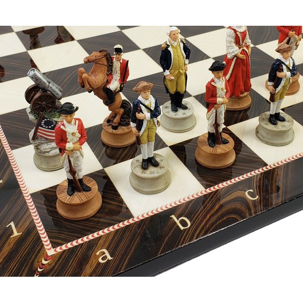 American Revolutionary War Chess Set W/ 17