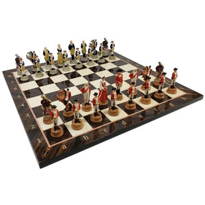 American Revolutionary War Chess Set W/ 17" Elegance Board Revolution
