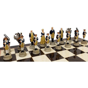 American Revolutionary War Chess Set W/ 17" Elegance Board Revolution