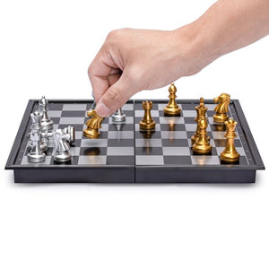 Travel Magnetic Chess Set (9.7") - Folding and Portable Board