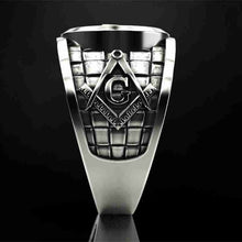Afbeelding in Gallery-weergave laden, Men&#39;s Punk Mason Masonic Ring Freemasons Fashion Ring masons Symbol Ring