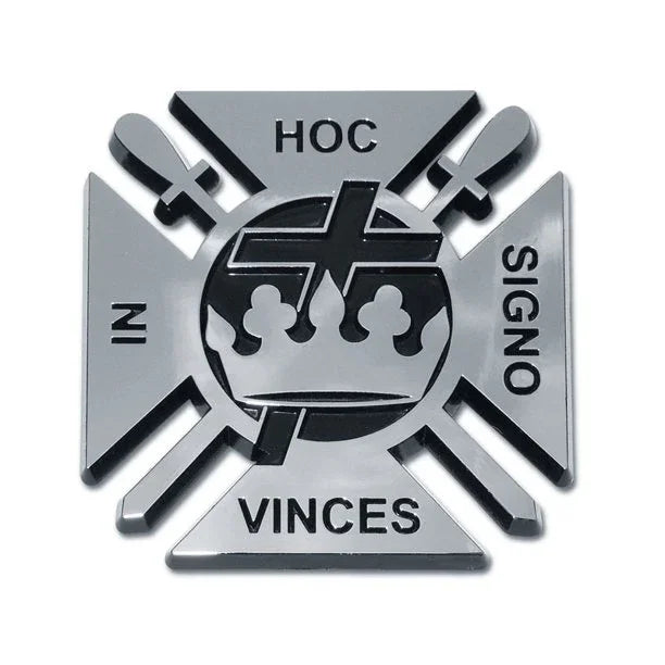 Knights Templar Chrome Emblem-Auto Emblems & Stickers - Dean Masonic S ...