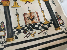 Charger l&#39;image dans la galerie, 18th Century Inspired Hand-Painted Masonic Lambskin Apron | Regalia Lodge