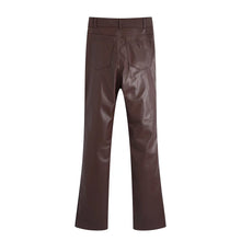 Carica l&#39;immagine nel visualizzatore di Gallery, Leather Pant Suits Suits &amp; Suit Separates for Women - Leather Pant Suit - Leather Outfits For Women - Women Leather Pants Suit - two piece leather pants set - leather set - Leather Pants for Women - Women&#39;s Faux Leather suit - Leather Pants | Buy Womens Pants Online - Designer Leather Pants for Women - Faux Leather Straight Pants