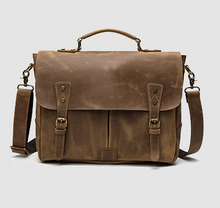 Load image into Gallery viewer, Leather Portable Mens Briefcase Satchel Official Briefcase Multifunctional Briefcase European and American retro style -  Official Briefcase -  Multifunctional Briefcase  -Business briefcase for men leather for sale  - genuine leather briefcase - mens briefcase sale - men&#39;s briefcase - men&#39;s briefcase near me - best briefcase for men - Shop Briefcases Bags Leather Leather Designer Briefcases - Messenger, Shoulder Bags - Men&#39;s Leather Briefcase Business Laptop Bag -  Luxury Leather Briefcase For Men- 