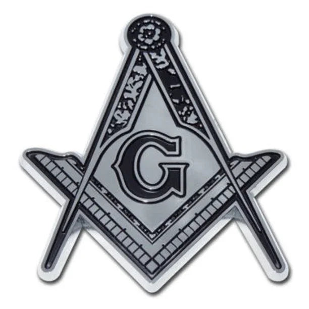 thumbnail image 2 of Masonic All Seeing Eye Car Emblem - 4 Inch Aluminum Auto Badge With Adhesive Back 2 of 14