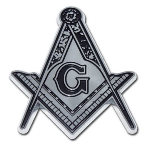 Masonic Detailed Chrome Emble-Blue Lodge Car Emblems & Decals-Auto Emblems & Stickers - Dean Masonic Supply