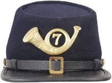 Load image into Gallery viewer, civil war union 7th Connecticut Volunteers kepi All Sizes Available ! Civil war kepi Confederate kepI, civil war union infantry uniform civil war uniforms for sale Confederate Artillery Kepi Civil War hat union cavalrhat civil war union kepi Men civil war kepi kepi hat for sale  authentic civil war hats for sale  civil war hardee hat for sale  civil war kepi original  union forage cap  civil war forage cap vs kepi