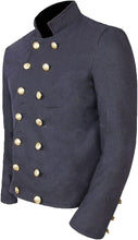 Load image into Gallery viewer, Civil war American Union Navy Blue Shell Jacket Civil War union Soldiers wool sack coat Navy blue US military War jackets Wool jacket Cavalry Shell Jacket Shell Jacket military Jacket Confederate jackets Confederate coat&quot;