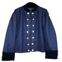 Carica l&#39;immagine nel visualizzatore di Gallery, Civil War Union Officer Double Breasted Shell Jacket/Black Collar Cuff