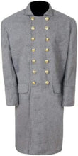 Load image into Gallery viewer, Civil War Confederate Double Breast Frock Coat - Civil War Union Brigadier General&#39;s Cloak Coat - Civil War Union Junior Officer Frock Coat Civil War Union Officer&#39;s Sack Coat High Quality -Civil War Frock Coat War union Soldiers wool sack coat US military War jackets Cavalry Shell Jacket   military Jacket Confederate jackets Confederate coat Cilil war coat