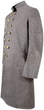 Load image into Gallery viewer, Civil War CS Senior Officer&#39;s Double Breasted Grey Wool Frock Coat  Civil War Confederate 1st &amp; 2nd Lieutenant Frock Coat Civil war Union Junior Officer Single Breasted Navy Blue Frock Coat - &quot;Cilil war Civil War Frock Coat War union Soldiers wool sack coat US military War jackets Cavalry Shell Jacket Shell Jacket military Jacket Confederate jackets Confederate coat Cilil war coat &quot;