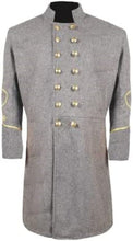 Carica l&#39;immagine nel visualizzatore di Gallery, Civil War CS Officer Double Breast 2 Rows Braid Grey Wool Frock Coat -&quot;Cilil war Civil War Frock Coat War union Soldiers wool sack coat US military War jackets Cavalry Shell Jacket Shell Jacket military Jacket Confederate jackets Confederate coat Cilil war coat &quot;