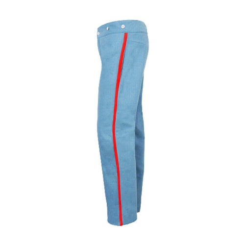 Civil War sky blue cavalry Wool Pants with 0.5 inch trim- All Sizes Available- Civil War Trouser 